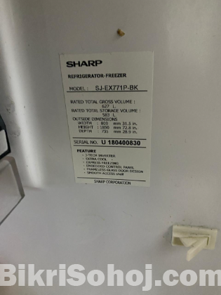 SHARP 627 L REFRIGERATOR J-TECH INVERTER